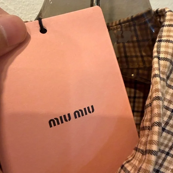 Miu Miu Plaid Dress in Brown and Black - Picture 6 of 6